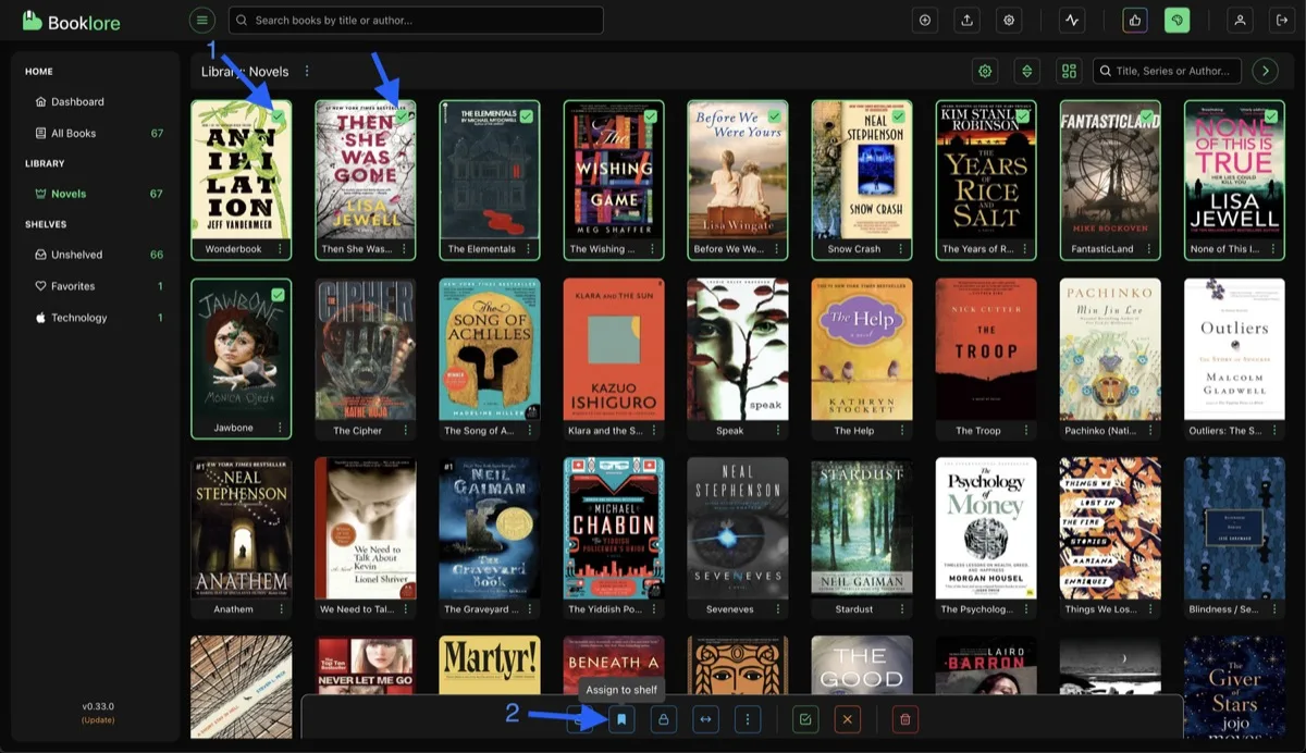 Multiple Books Selection