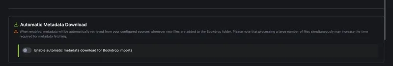 Automatic Metadata Download