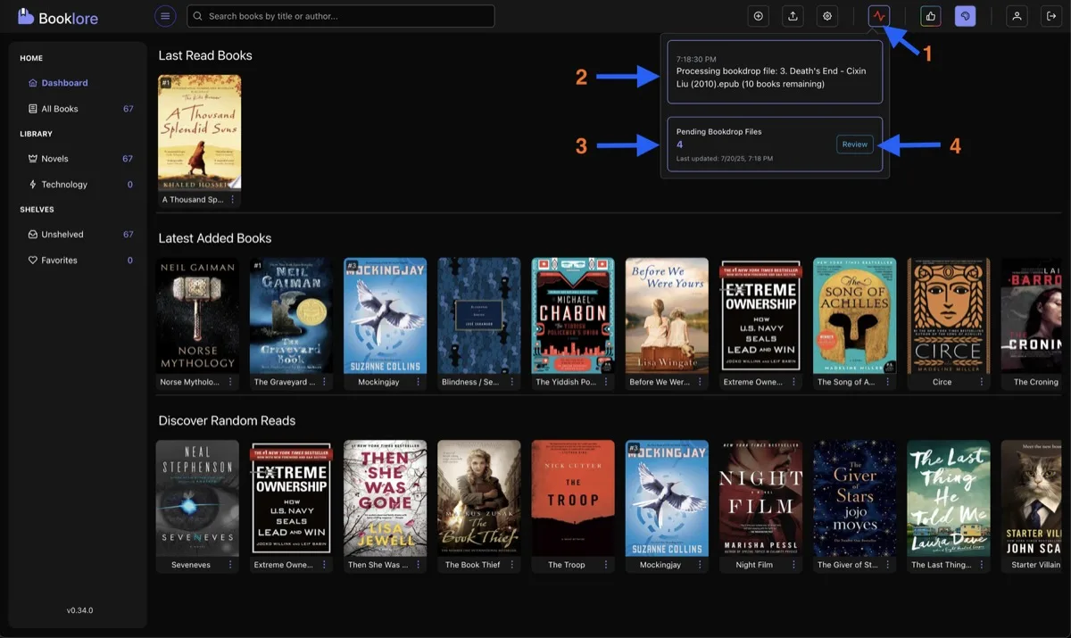 Bookdrop Progress