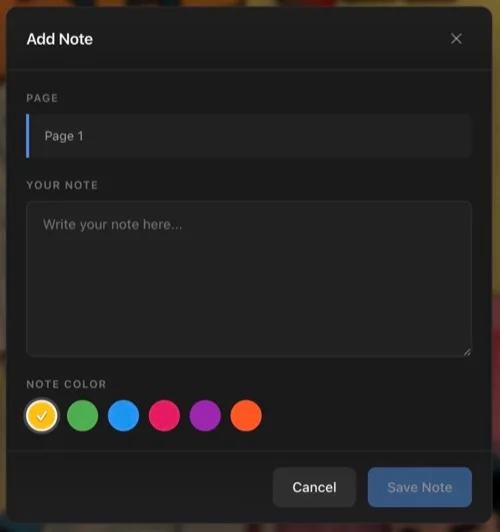 Note Dialog
