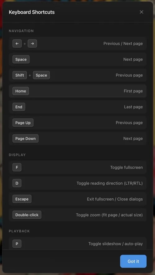 Keyboard Shortcuts