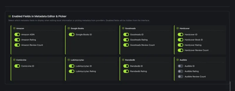 Enabled Fields in Metadata Editor & Picker