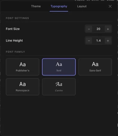 Typography Settings