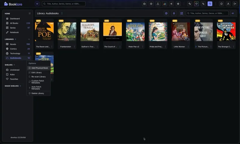 Library Context Menu