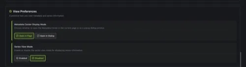 View Preferences
