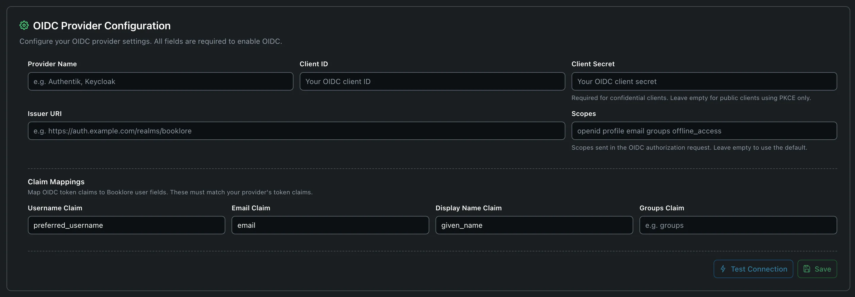 Provider Configuration
