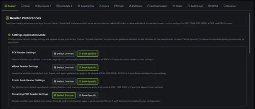 Settings Application Mode